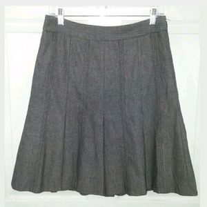 Loft 6P Wool Blend A Line Herringbone Career Skirt